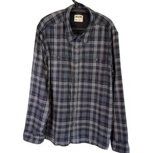 Lake & Trail Mens Button Down Plaid Flannel Shirt Rugged Trails Outdoors Camping